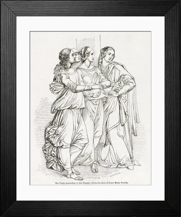 Framed Print : Virgin proceeding to the Temple, by Domenico Ghirlandaio Framed Print : Virgin proceeding to the Temple, by Domenico Ghirlandaio