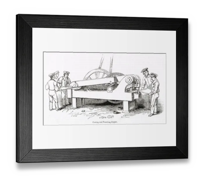 Framed Print : Cutting and punching engine, Clyde steamboat works, Glasgow Framed Print : Cutting and punching engine, Clyde steamboat works, Glasgow