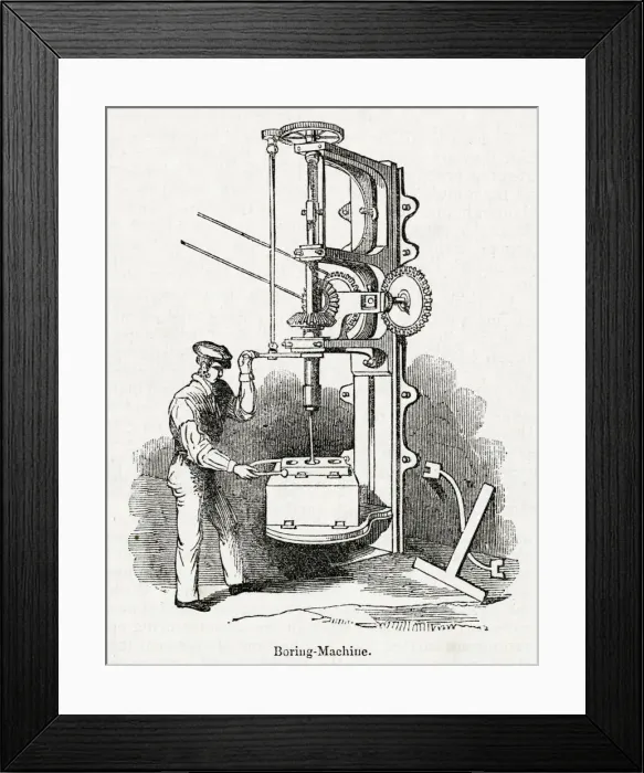 Framed Print : Boring machine, Clyde steamboat works, Glasgow Framed Print : Boring machine, Clyde steamboat works, Glasgow