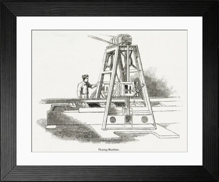 Framed Print : Planing machine, Clyde steamboat works, Glasgow Framed Print : Planing machine, Clyde steamboat works, Glasgow