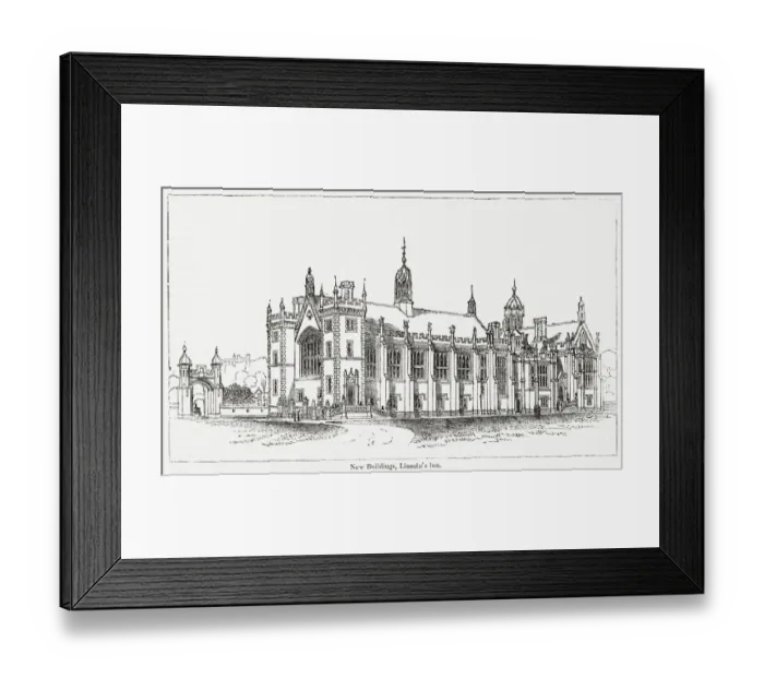 Framed Print : New Buildings, Lincolns Inn, London
