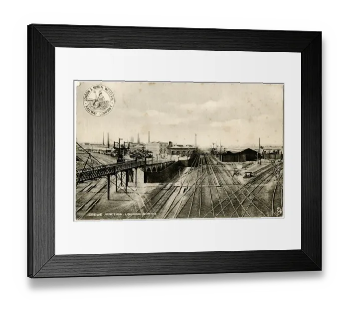 Framed Print : Crewe Junction, looking north, Cheshire Framed Print : Crewe Junction, looking north, Cheshire