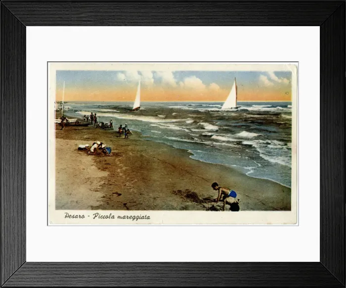 Framed Print : A breezy day on the beach, Pesaro, Italy Framed Print : A breezy day on the beach, Pesaro, Italy