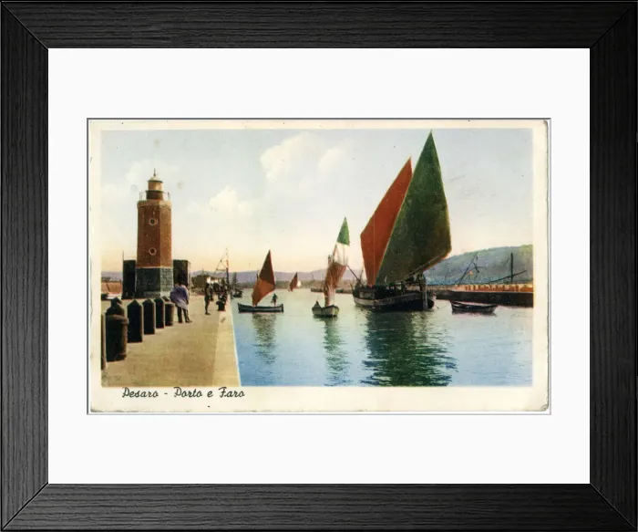 Framed Print : Lighthouse and harbour, Pesaro, Italy Framed Print : Lighthouse and harbour, Pesaro, Italy