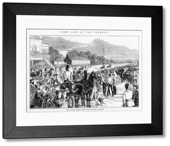 Framed Print : Camp Life at The Curragh - Irish Derby - Preparatory Gallop Framed Print : Camp Life at The Curragh - Irish Derby - Preparatory Gallop