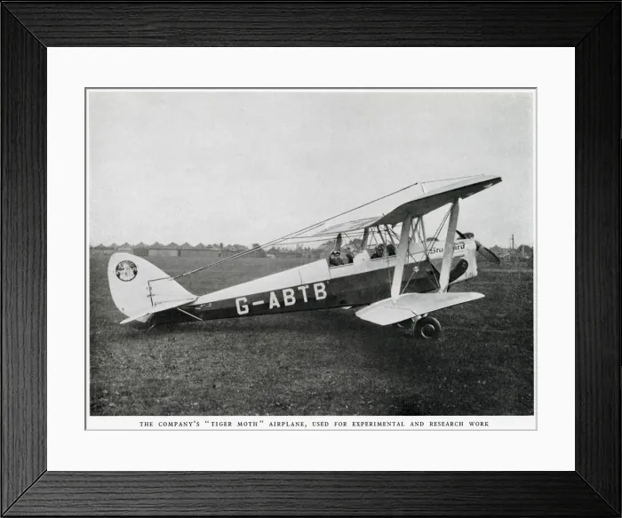 Framed Print : Tiger Moth aeroplane G-ABTB, used for research Framed Print : Tiger Moth aeroplane G-ABTB, used for research