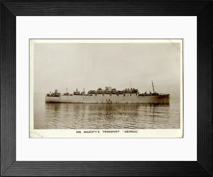 Framed Print : HM Transport ship Georgic, WW2 Framed Print : HM Transport ship Georgic, WW2