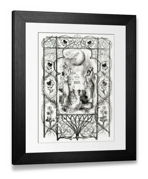 Framed Print : The Year of the Poets -- four seasons Framed Print : The Year of the Poets -- four seasons