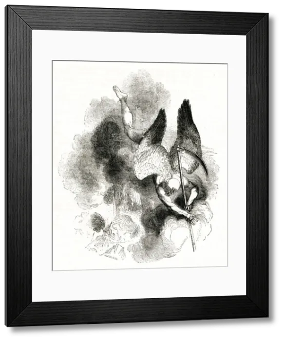 Framed Print : The Year of the Poets -- Father Time falling through the sky Framed Print : The Year of the Poets -- Father Time falling through the sky