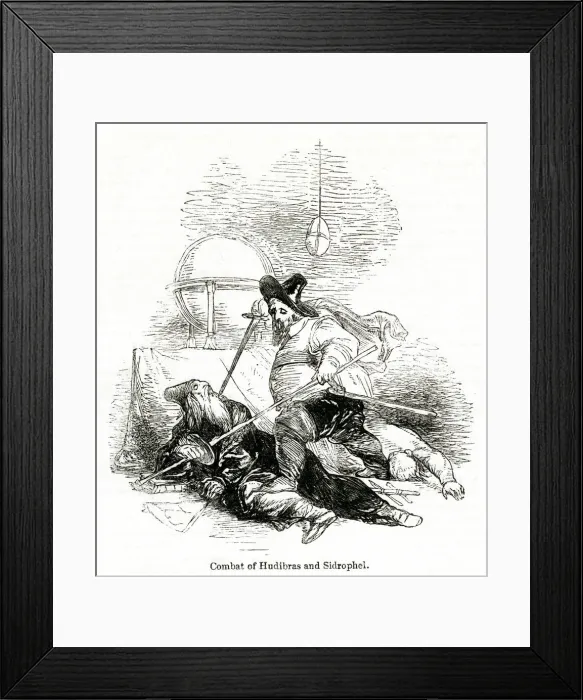 Framed Print : Hudibras, mock-heroic poem by Samuel Butler Framed Print : Hudibras, mock-heroic poem by Samuel Butler