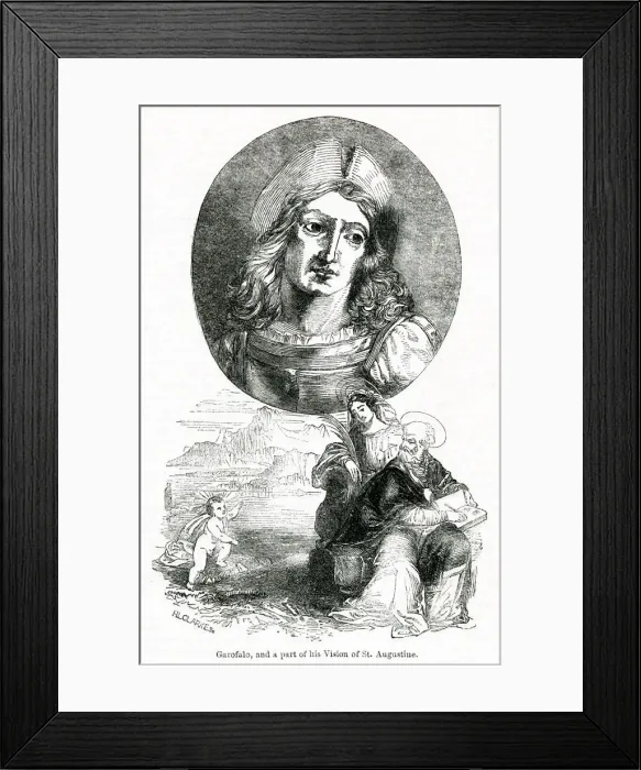 Framed Print : Il Garofalo, Italian artist, with figures from St Augustine Framed Print : Il Garofalo, Italian artist, with figures from St Augustine