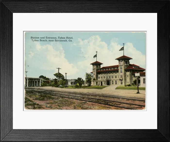 Framed Print : Railroad Station and Tybee Hotel, Georgia, USA Framed Print : Railroad Station and Tybee Hotel, Georgia, USA