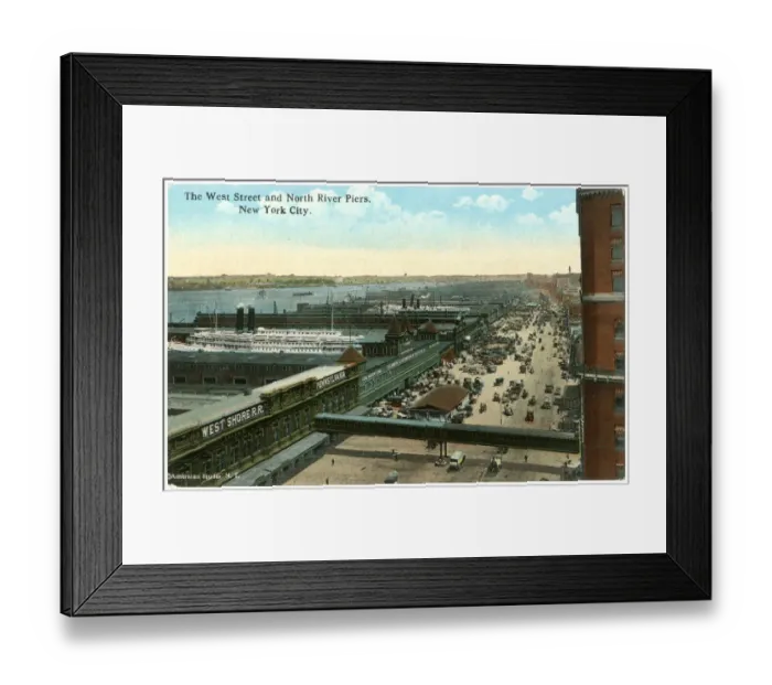 Framed Print : West Street and North River Piers, New York City, USA Framed Print : West Street and North River Piers, New York City, USA