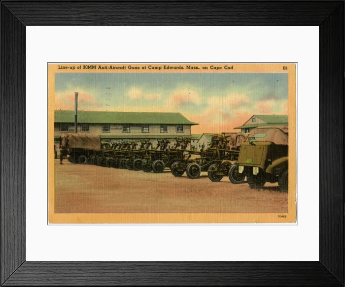 Framed Print : Guns at Camp Edwards, Cape Cod, Massachusetts, USA Framed Print : Guns at Camp Edwards, Cape Cod, Massachusetts, USA