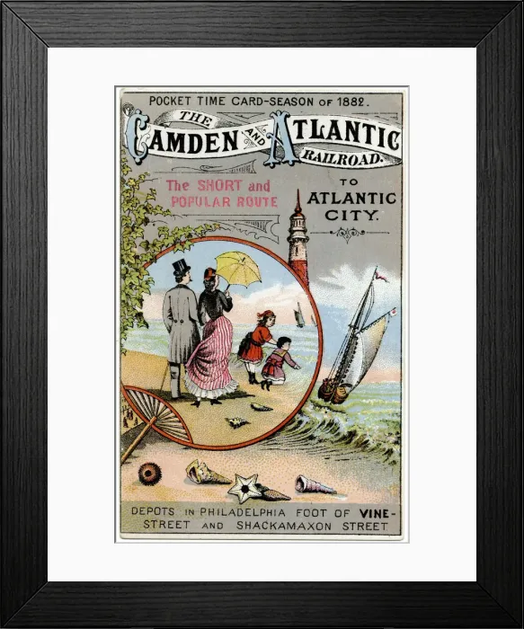 Framed Print : Illustration, The Camden and Atlantic Railroad, USA Framed Print : Illustration, The Camden and Atlantic Railroad, USA