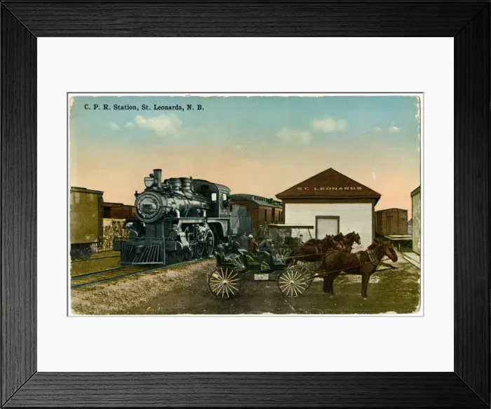 Framed Print : Railroad station, St Leonards, New Brunswick, Canada Framed Print : Railroad station, St Leonards, New Brunswick, Canada
