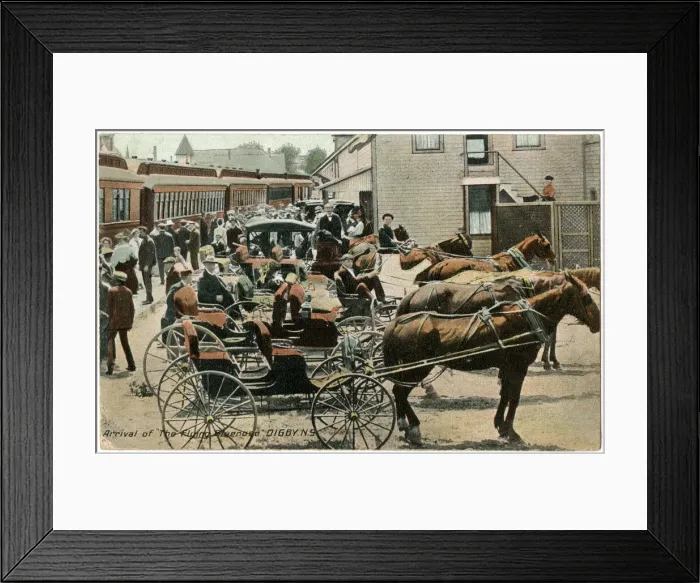 Framed Print : Busy station scene, Digby, Nova Scotia, Canada Framed Print : Busy station scene, Digby, Nova Scotia, Canada