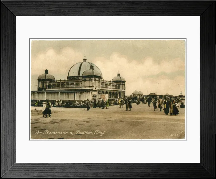 Framed Print : Promenade and Pavilion, Rhyl, North Wales Framed Print : Promenade and Pavilion, Rhyl, North Wales