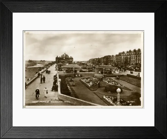 Framed Print : West Parade Gardens, Rhyl, North Wales Framed Print : West Parade Gardens, Rhyl, North Wales