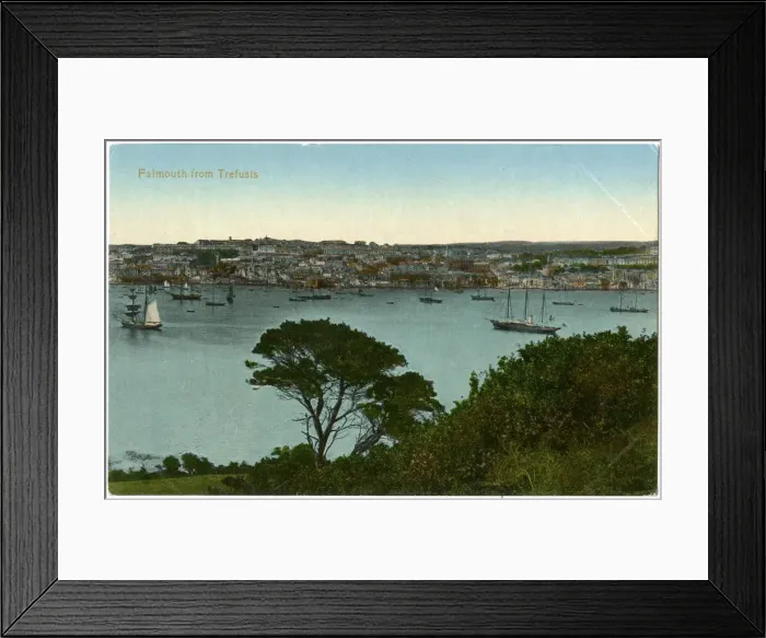 Framed Print : General view of Falmouth, Cornwall Framed Print : General view of Falmouth, Cornwall