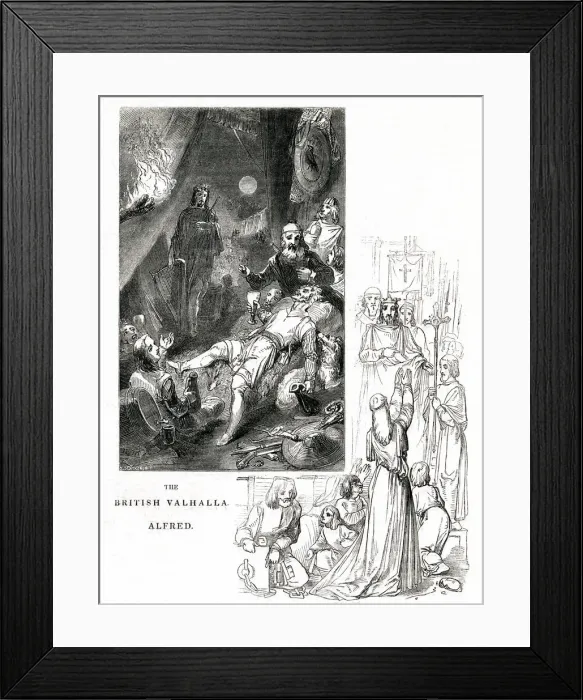 Framed Print : The British Valhalla -- King Alfred Framed Print : The British Valhalla -- King Alfred