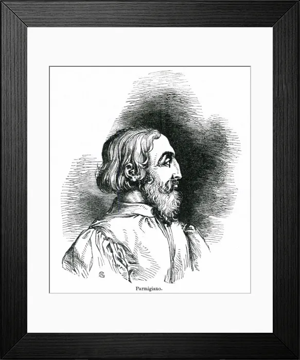 Framed Print : Parmigianino, or Mazzola, Italian mannerist painter Framed Print : Parmigianino, or Mazzola, Italian mannerist painter