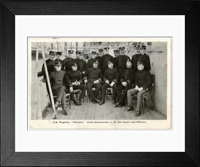 Framed Print : Crew members, US Olympia, flagship cruiser Framed Print : Crew members, US Olympia, flagship cruiser