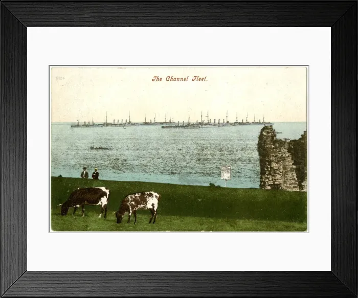 Framed Print : Battleships and cruisers in the English Channel Framed Print : Battleships and cruisers in the English Channel