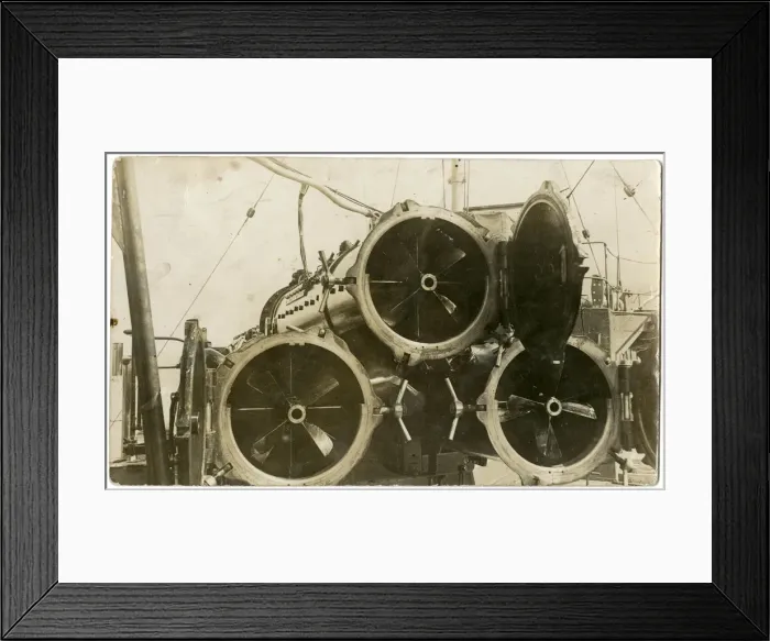 Framed Print : Triple torpedo tubes on a V or W Class destroyer Framed Print : Triple torpedo tubes on a V or W Class destroyer