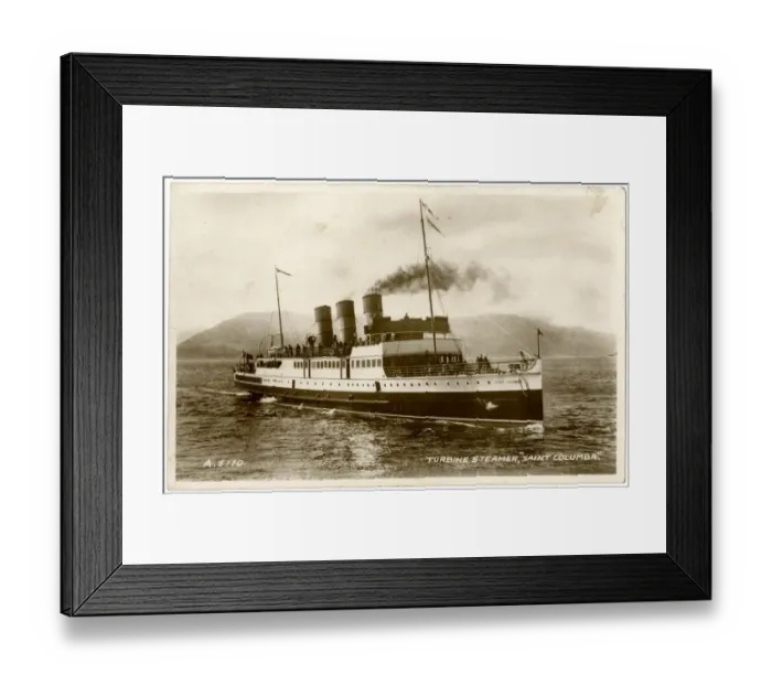 Framed Print : Saint Columba, turbine steamer, at sea Framed Print : Saint Columba, turbine steamer, at sea