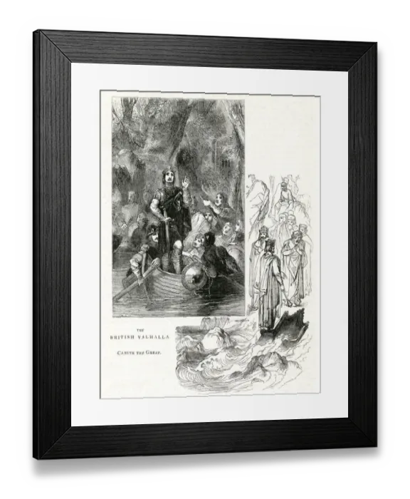 Framed Print : The British Valhalla -- King Canute (Cnut) the Great Framed Print : The British Valhalla -- King Canute (Cnut) the Great