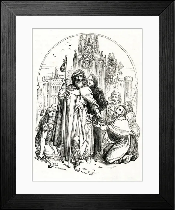 Framed Print : The British Valhalla -- King Canute (Cnut) the Great Framed Print : The British Valhalla -- King Canute (Cnut) the Great