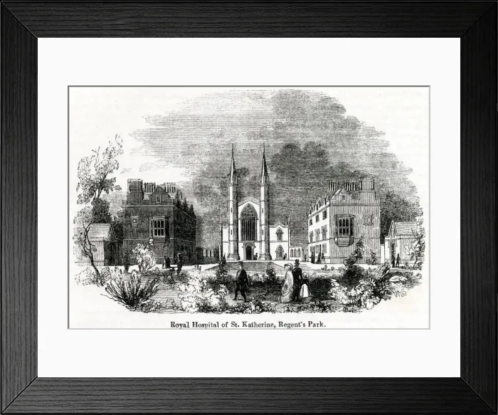 Framed Print : View of St Katharines Hospital, Regents Park, London Framed Print : View of St Katharines Hospital, Regents Park, London
