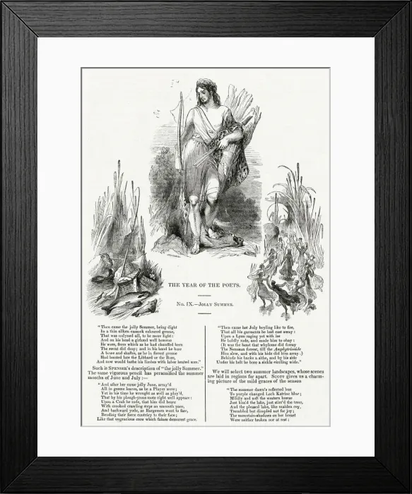 Framed Print : The Year of the Poets -- Jolly Summer Framed Print : The Year of the Poets -- Jolly Summer