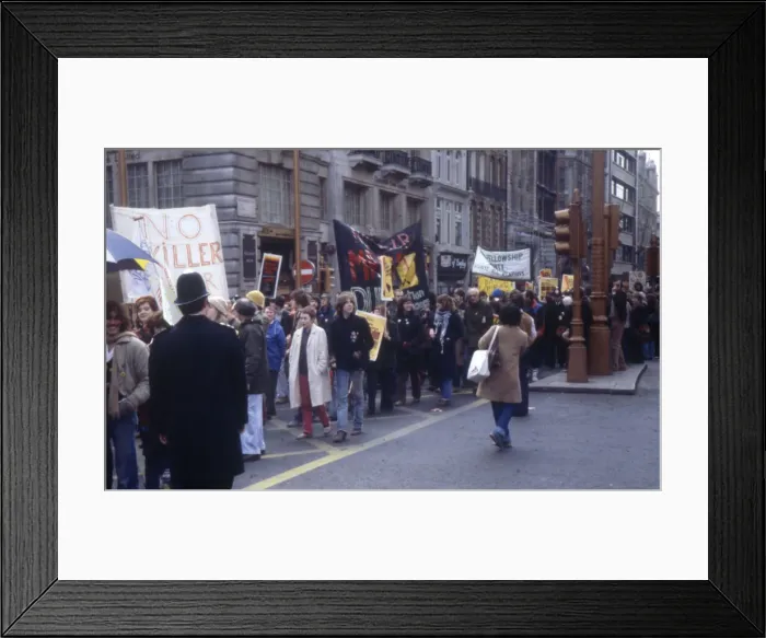 Framed Print : Demonstration against Nuclear Power - London Framed Print : Demonstration against Nuclear Power - London