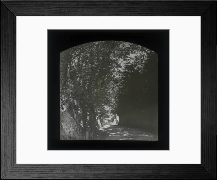 Framed Print : Gentleman at side of rural lane, unkown location Framed Print : Gentleman at side of rural lane, unkown location