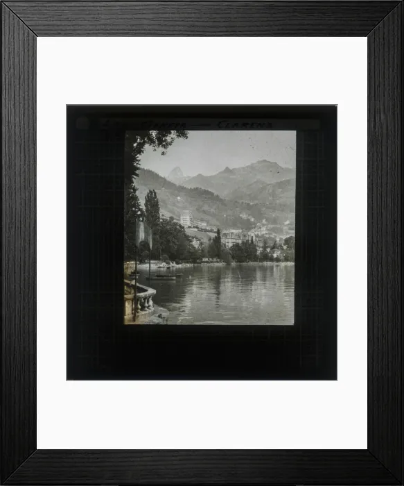 Framed Print : View of Clarens, Lake Geneva, Switzerland Framed Print : View of Clarens, Lake Geneva, Switzerland