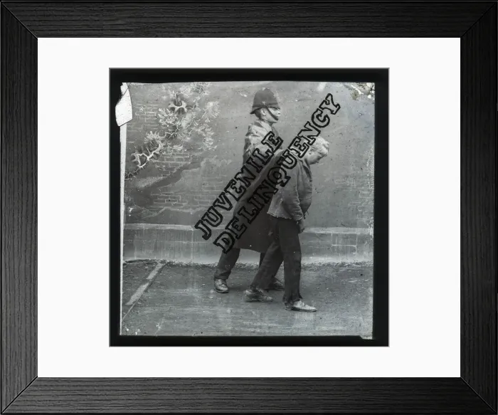 Framed Print : Police officer and youth Juvenile Deliquency Framed Print : Police officer and youth Juvenile Deliquency