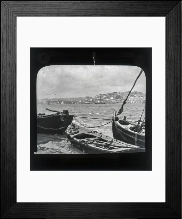 Framed Print : View of boats and Lisbon Framed Print : View of boats and Lisbon