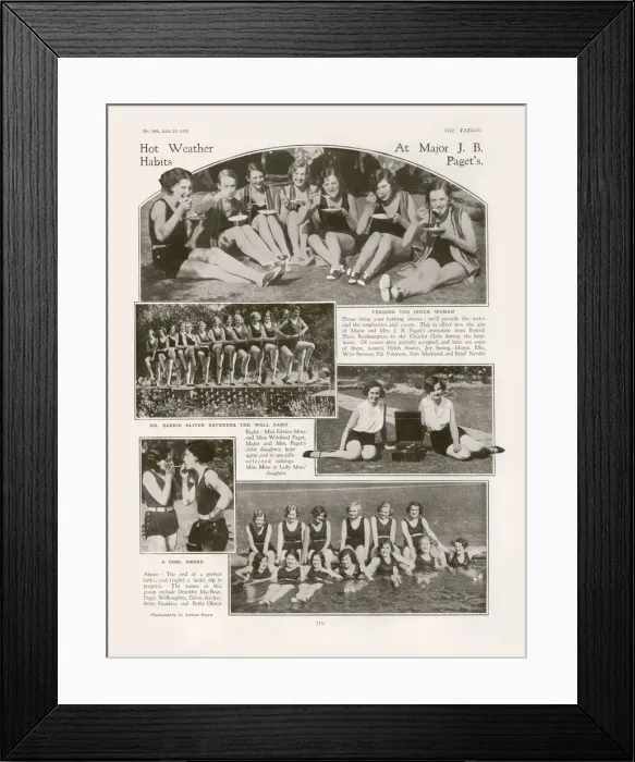 Framed Print : Hot Weather Habits At Major J. B. Paget s Framed Print : Hot Weather Habits At Major J. B. Paget s