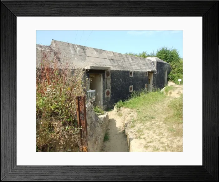 Framed Print : German Gun Bunker & 5th Rangers Memorial Framed Print : German Gun Bunker & 5th Rangers Memorial