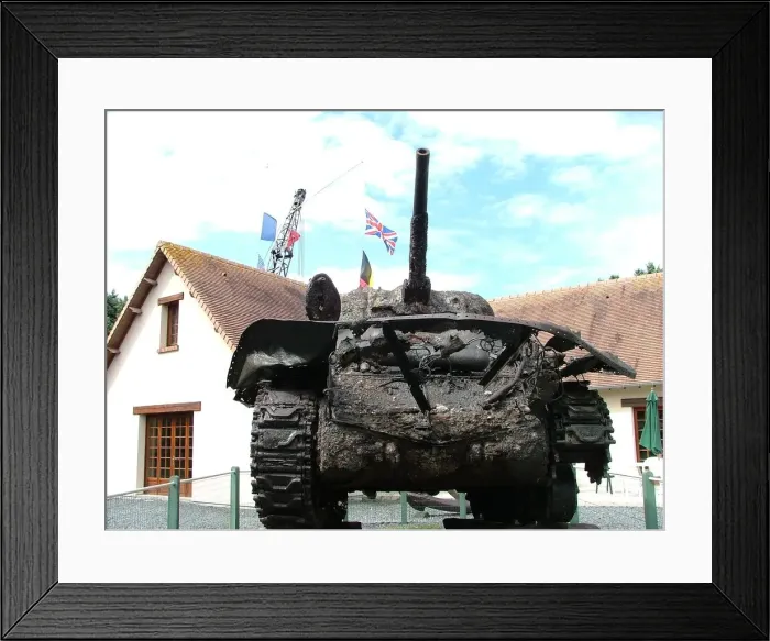 Framed Print : Underwater Wrecks Museum Salvaged Sherman tank Framed Print : Underwater Wrecks Museum Salvaged Sherman tank