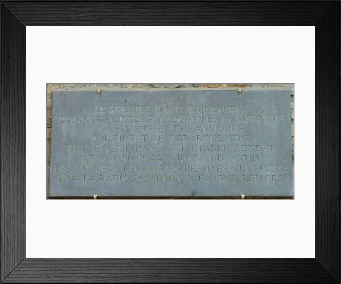 Framed Print : First HQ in France for journalists covering the invasion Framed Print : First HQ in France for journalists covering the invasion