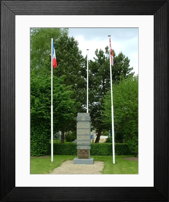 Framed Print : 9th Para & 1st Canadian Para Bns Memorial, Varaville Framed Print : 9th Para & 1st Canadian Para Bns Memorial, Varaville