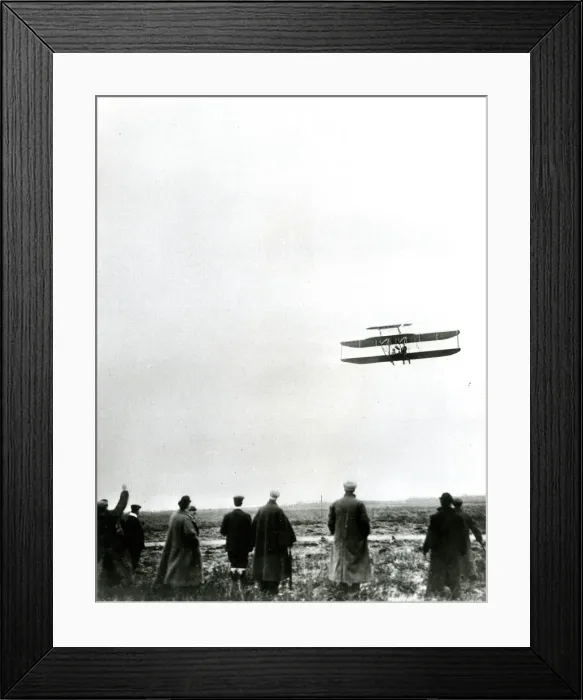 Framed Print : Wright Brothers, American aviation pioneers, in action Framed Print : Wright Brothers, American aviation pioneers, in action