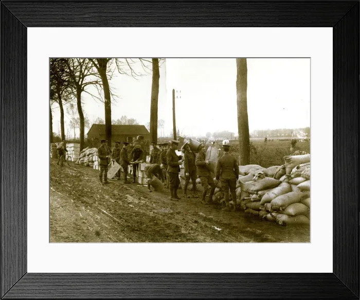 Framed Print : Base Post Office near fighting lines, WW1 Framed Print : Base Post Office near fighting lines, WW1