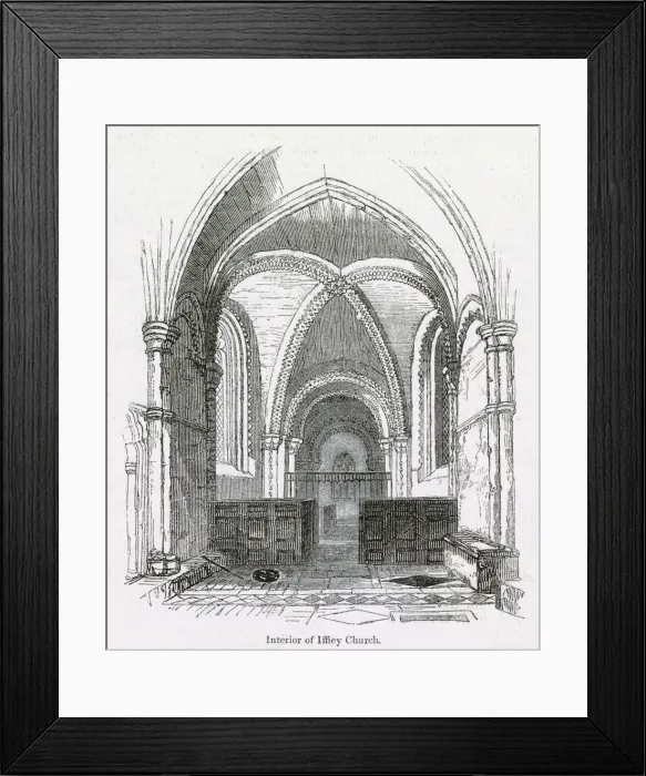 Framed Print : View inside St Marys Church, Iffley, Oxfordshire Framed Print : View inside St Marys Church, Iffley, Oxfordshire