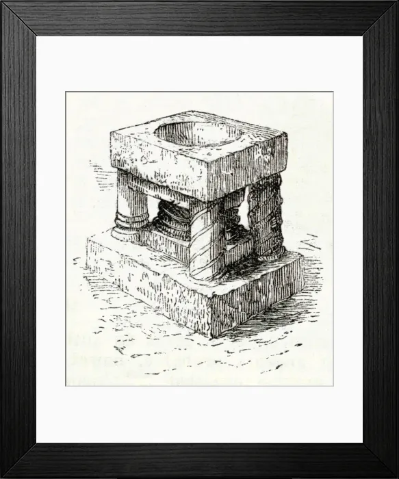 Framed Print : St Marys Church, Iffley, Oxfordshire - the Font