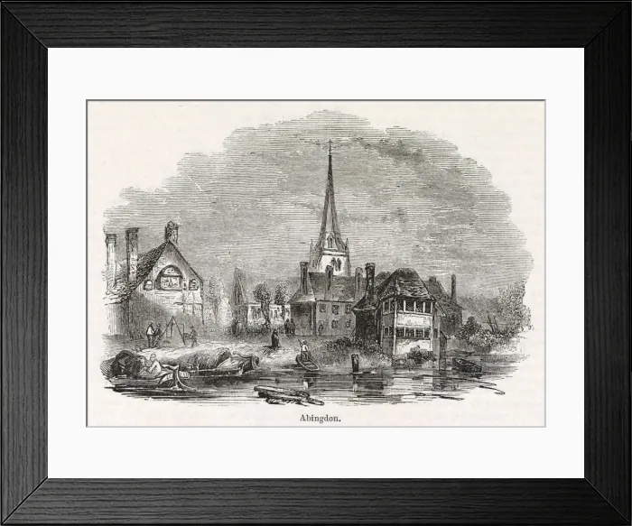 Framed Print : General view of Abingdon, Oxfordshire Framed Print : General view of Abingdon, Oxfordshire