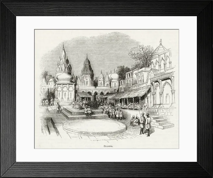 Framed Print : General view of Benares, India Framed Print : General view of Benares, India